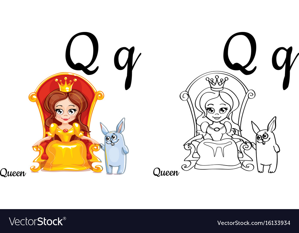 Буква королев. Раскраска буква q Queen. Заяц с буквой q. Картинки для алфавита Queen. Буква q p Queen картинки.