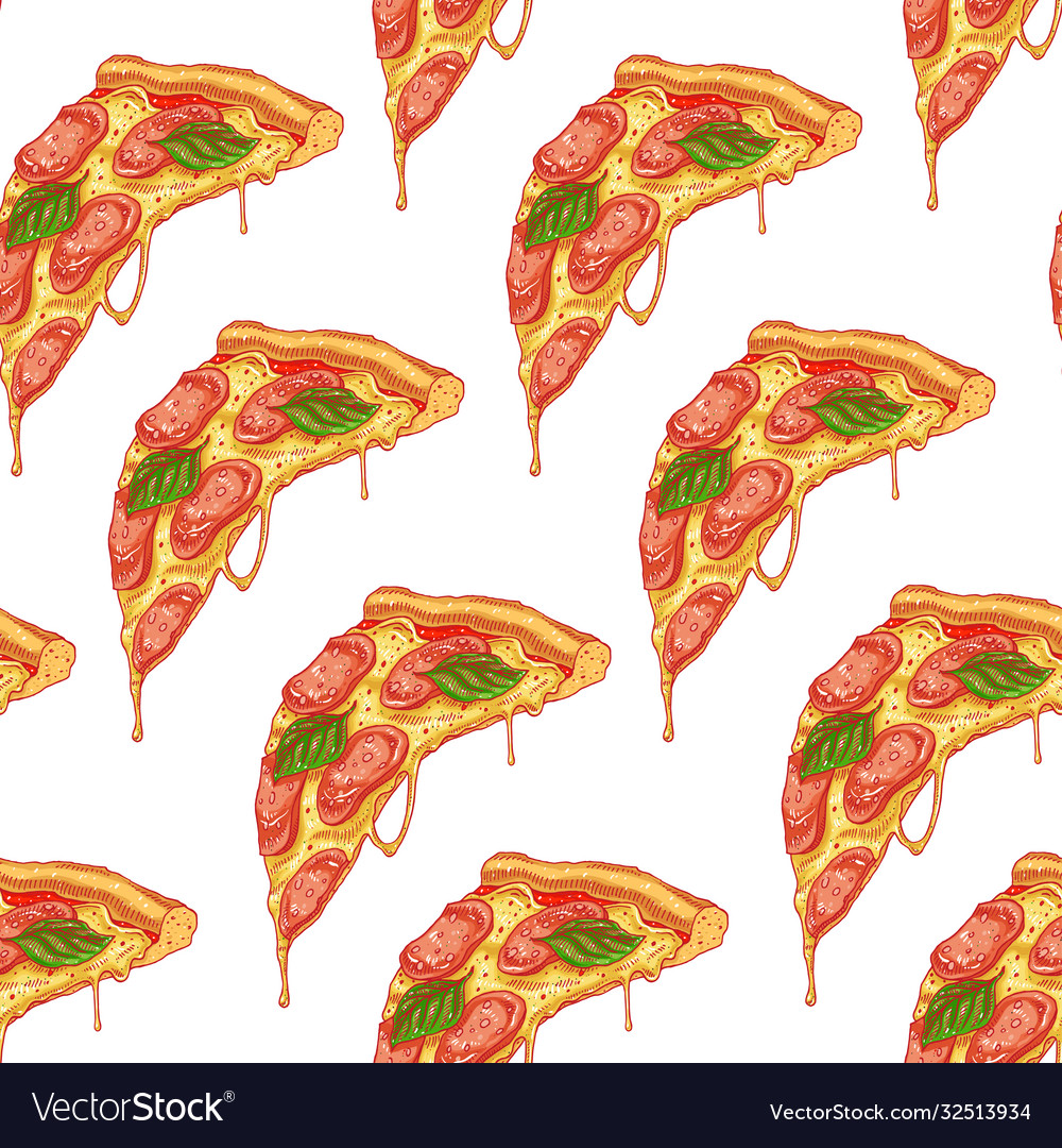 Seamless slices pizza texture