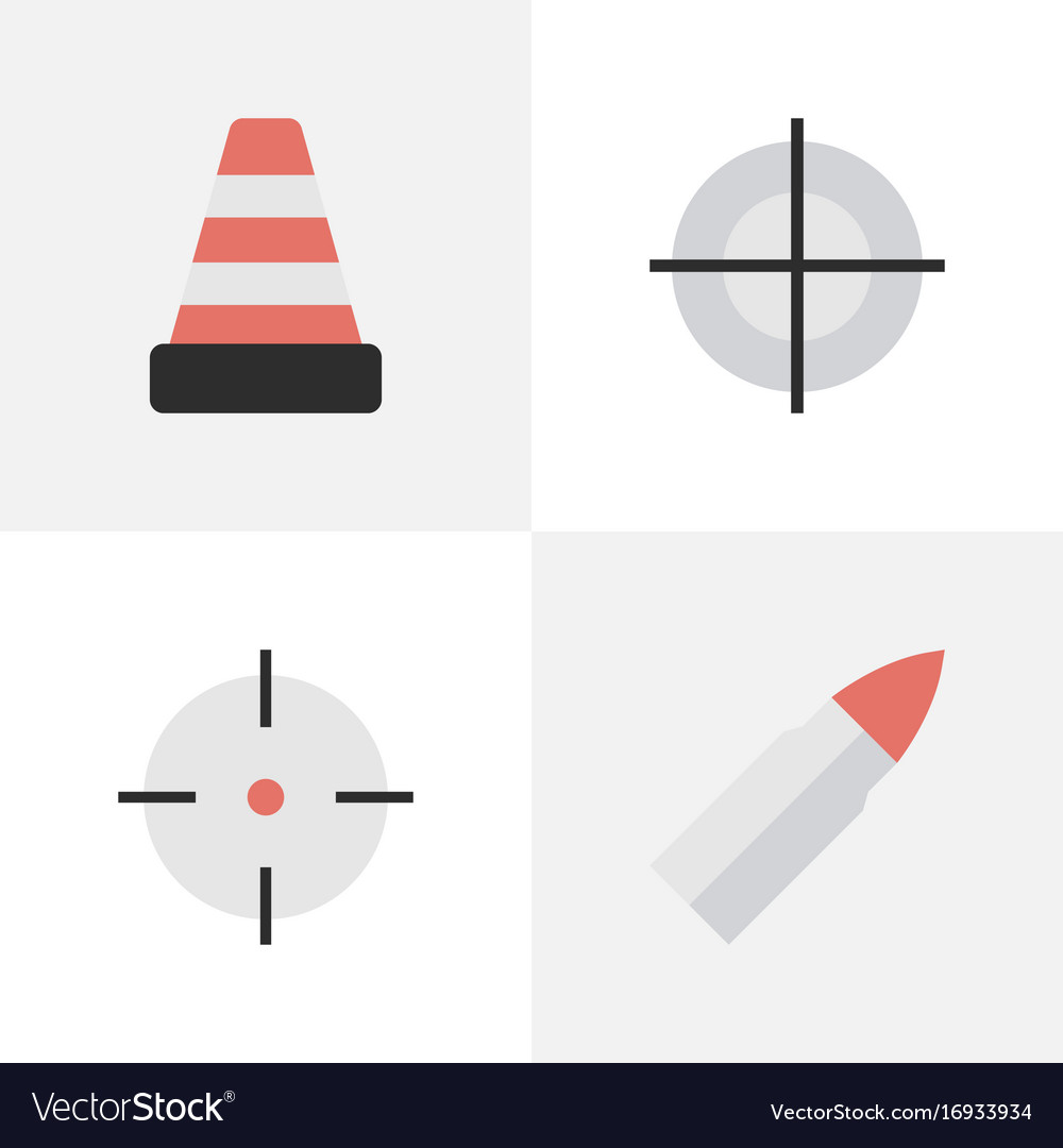 Set of simple offense icons