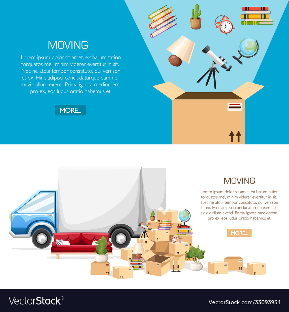 Stack boxes whit transport vehicle cardboard Vector Image