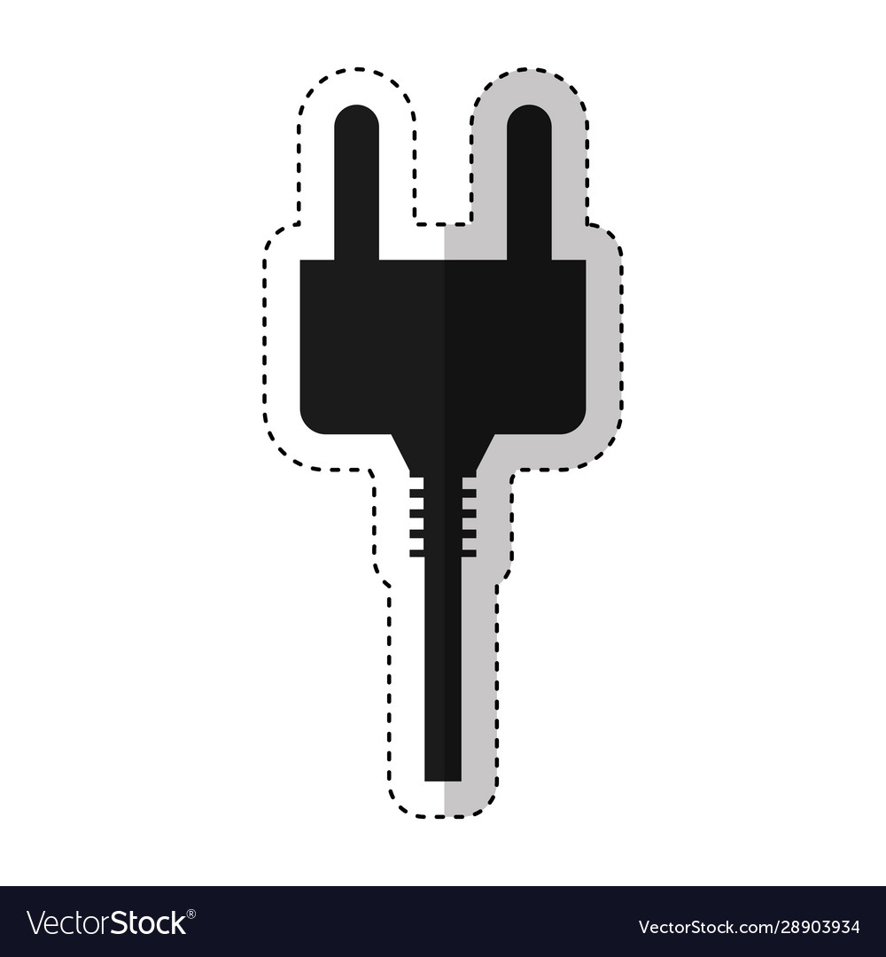 Wire cable energy plug icon