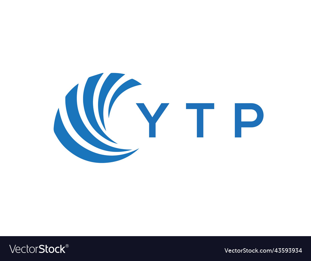 Ytp Buchstaben Logo Design auf weißem Hintergrund