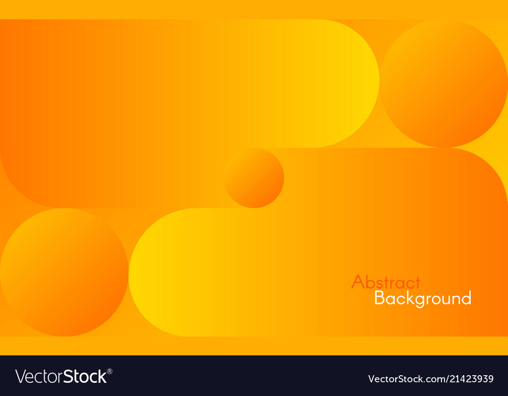 Abstract Orange Background Bright Yellow Shapes Vector Image