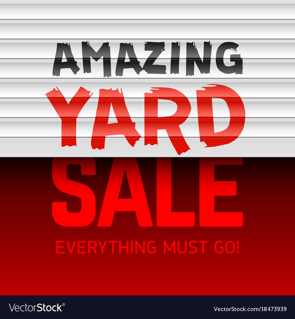 Amazing yard sale poster template Royalty Free Vector Image