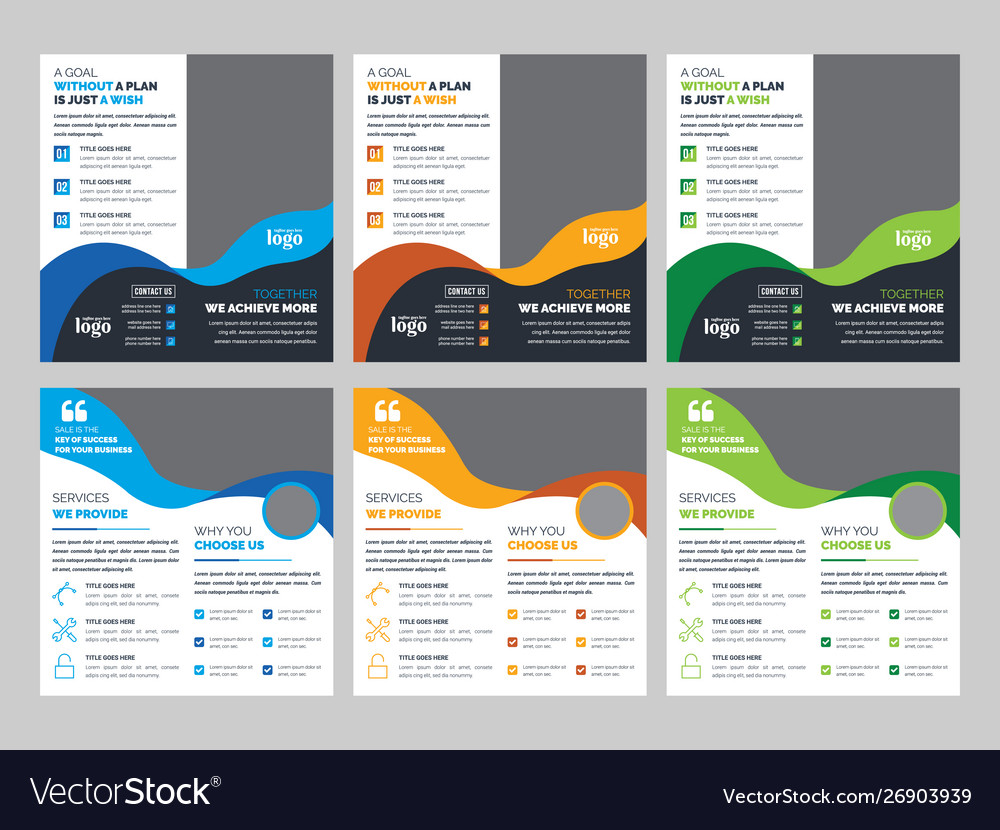 Dl Bifold Brochure Template Royalty Free Vector Image