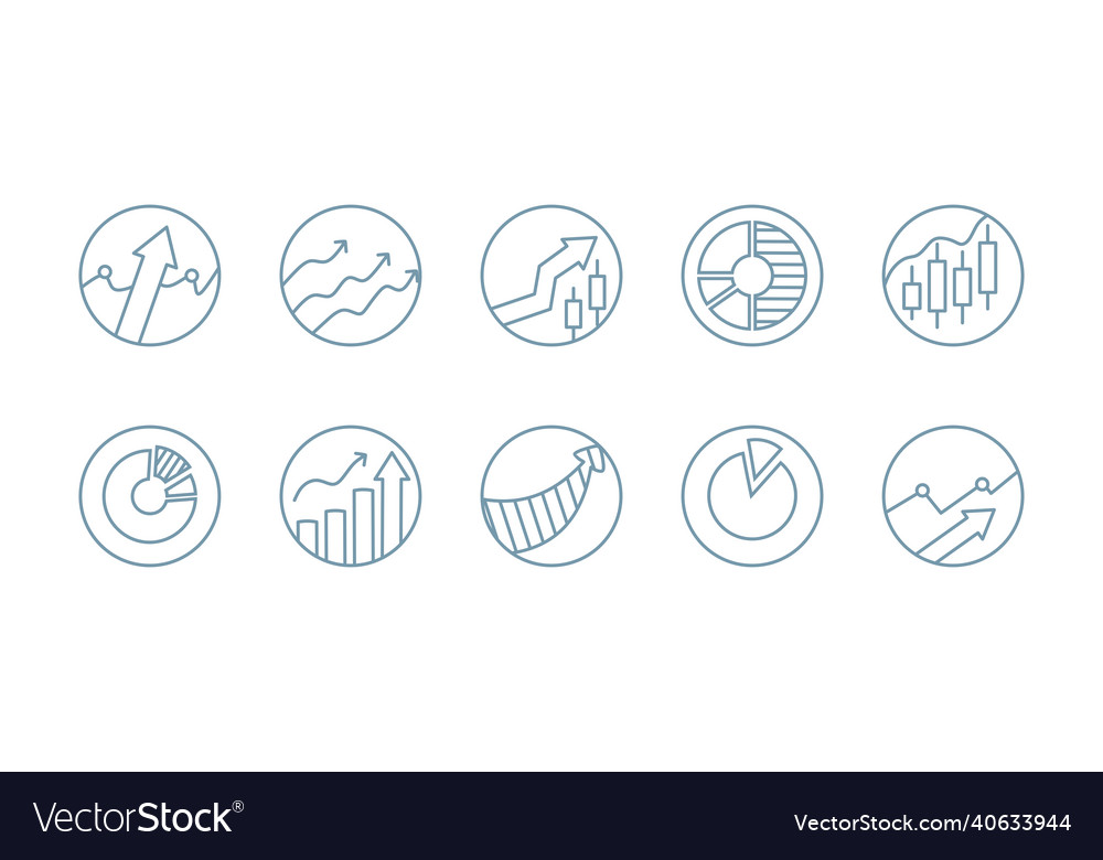 Eine Reihe von Symbolen für Grafiken und Diagramme