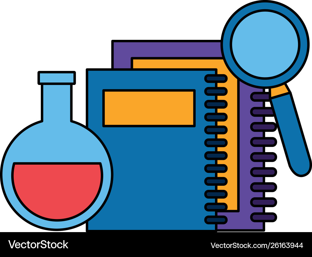 Back to school flat design Royalty Free Vector Image