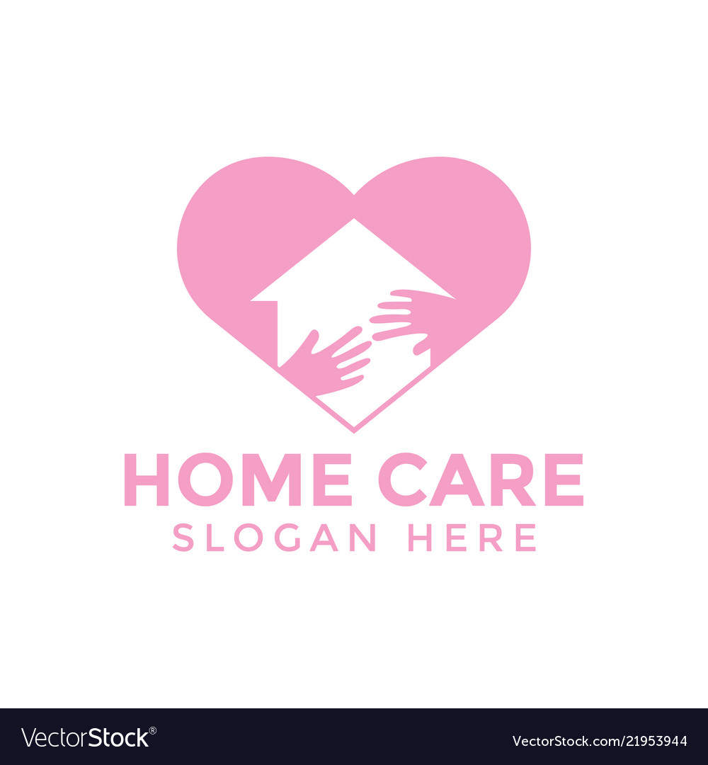 Home care love logo icon design template