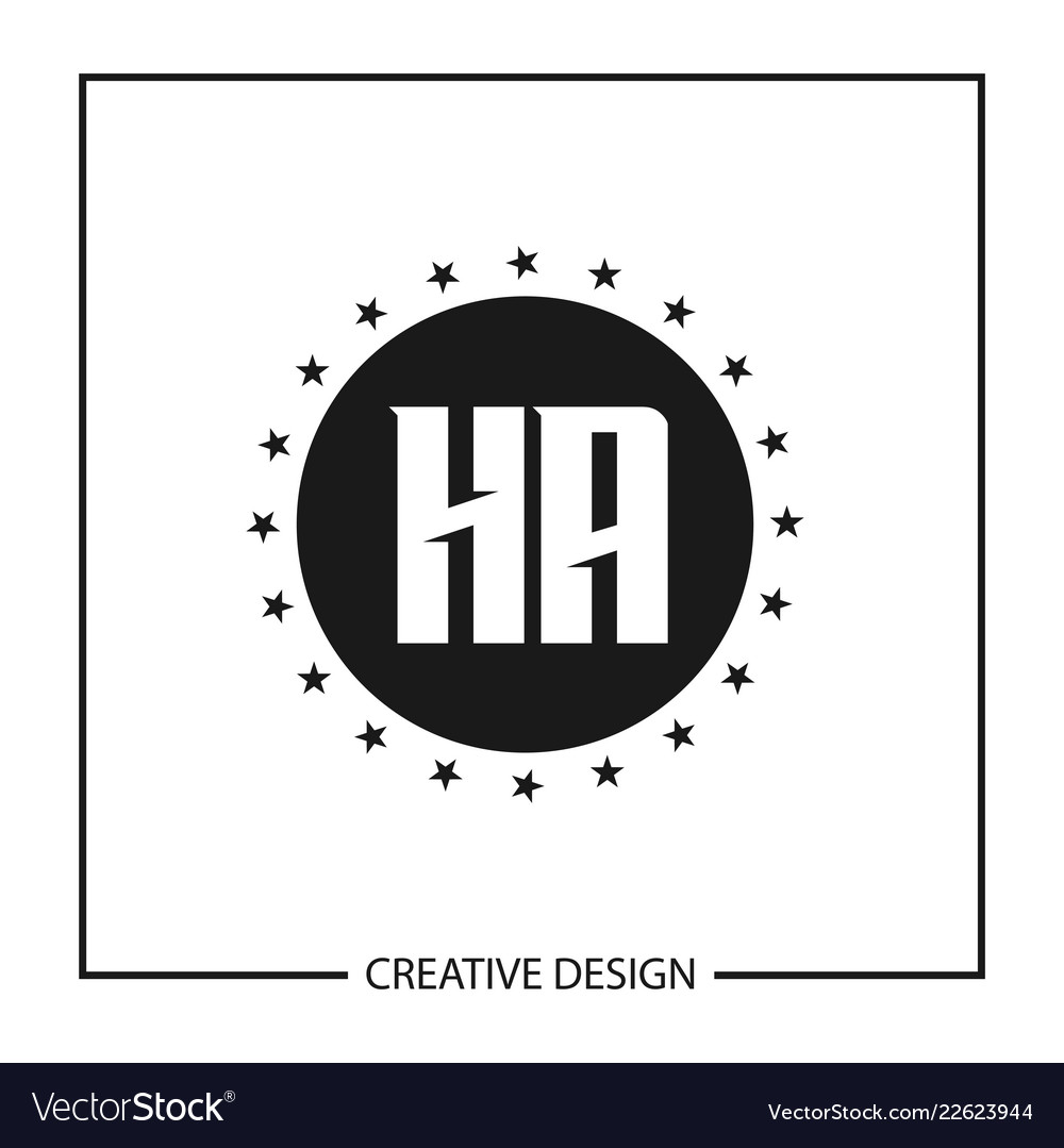 Initial letter ha logo template design