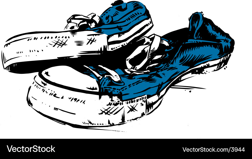 Old school trainers Royalty Free Vector Image - VectorStock