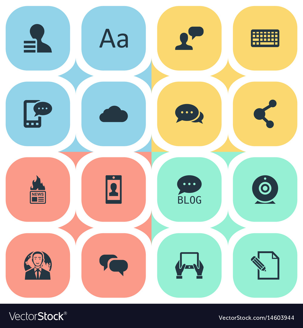 Set of simple user icons