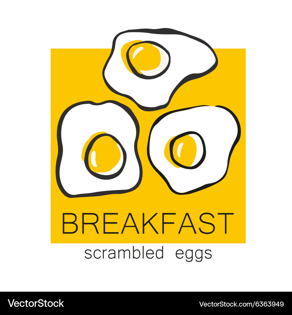 Breakfast scrambled eggs Royalty Free Vector Image