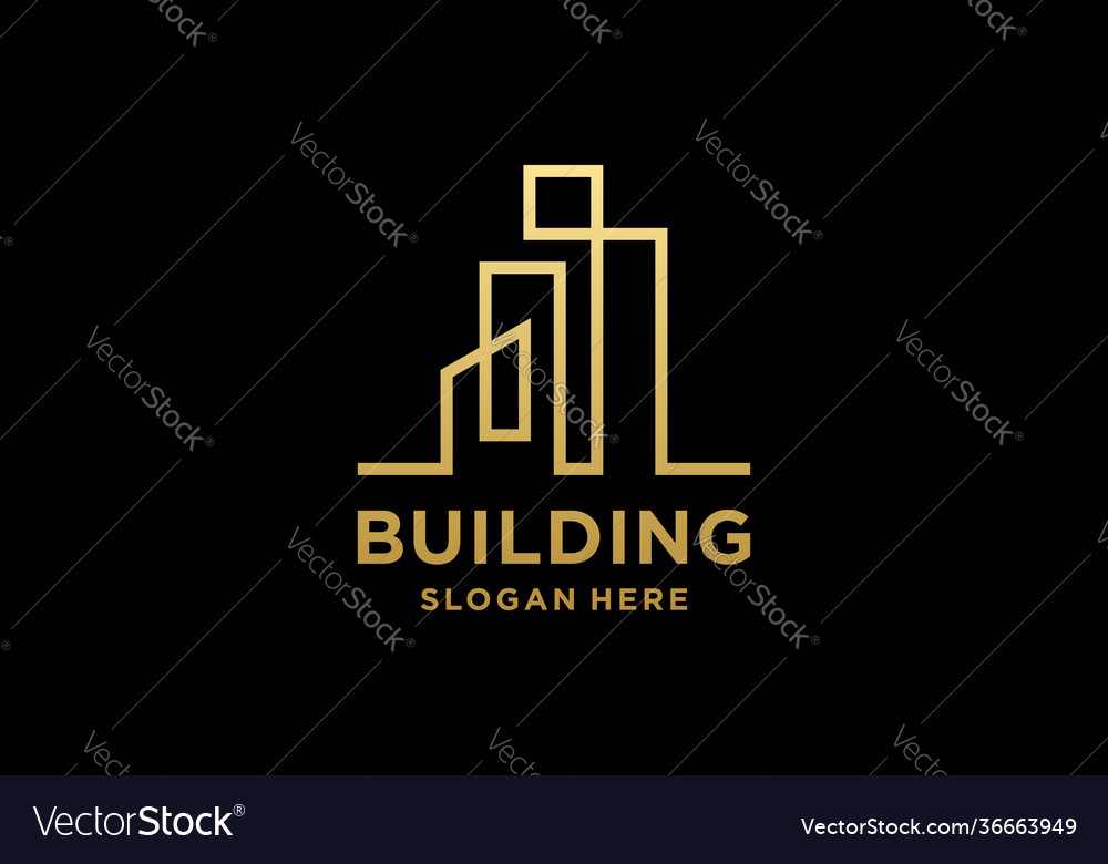 Luxury building architecture logo design