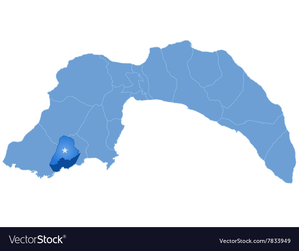 Map of antalya - demre kale is pulled out