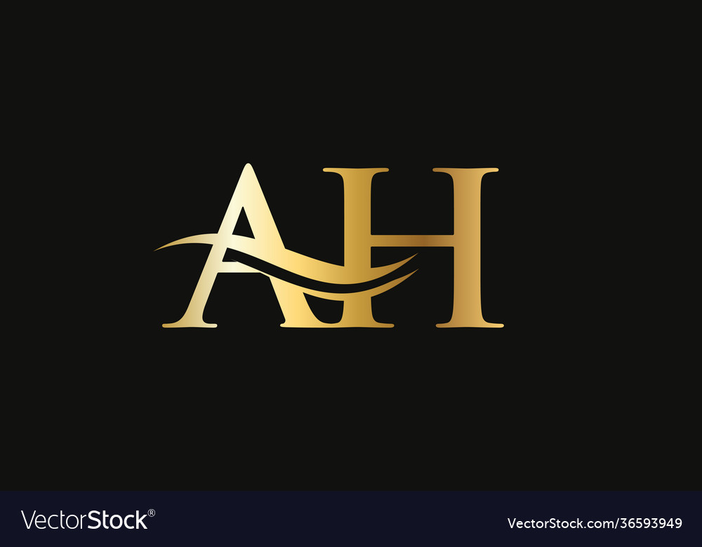 Modern ah logo design for business and company Vector Image