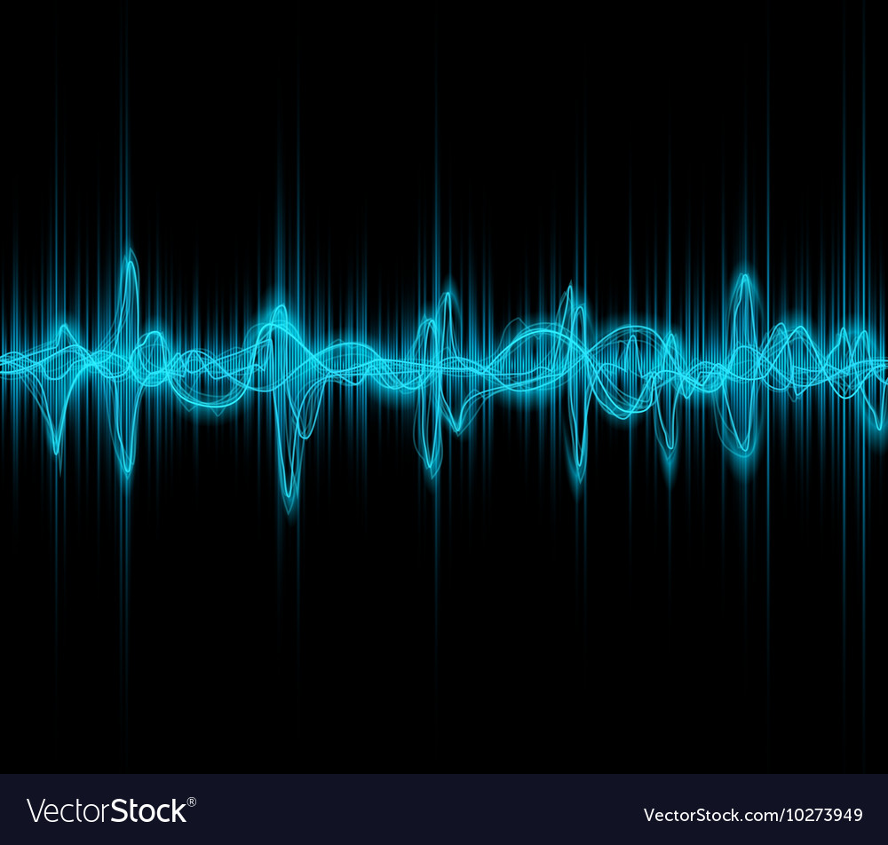 Music sound waves Royalty Free Vector Image - VectorStock