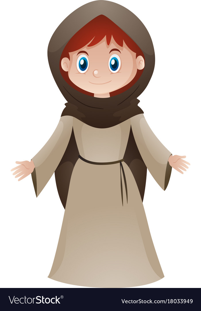 Peasant lady in old clothes Royalty Free Vector Image