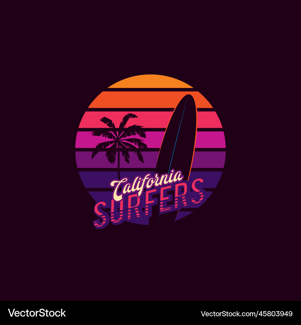 Retro sunset collection Royalty Free Vector Image