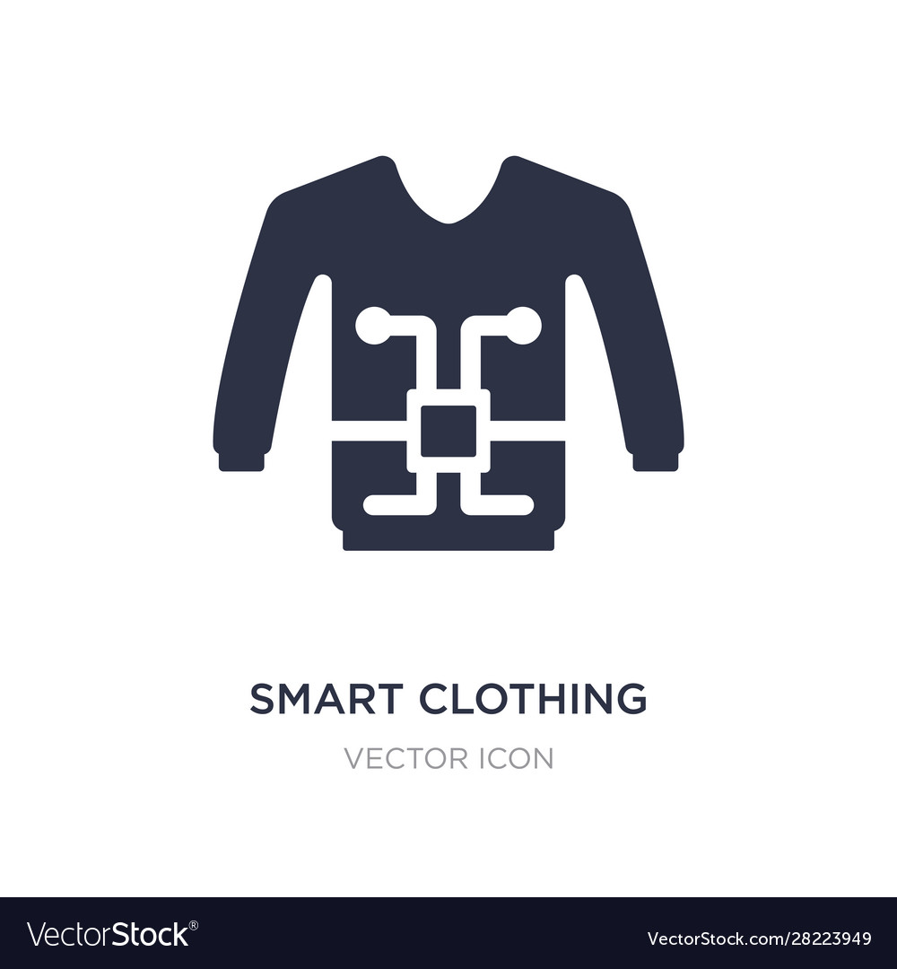 Smart clothing icon on white background simple