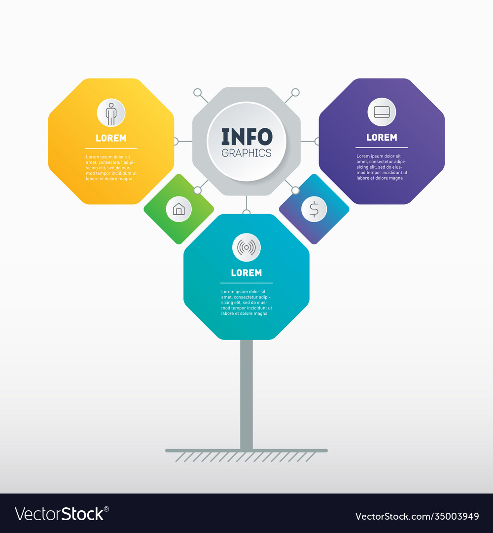 Template development tree chart or diagram Vector Image