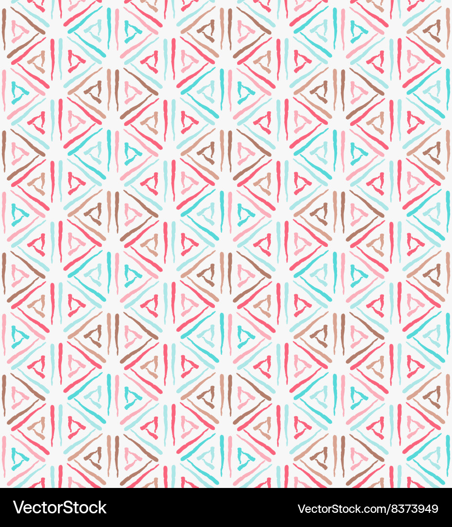 Triangle ethnic grunge seamless pattern Royalty Free Vector