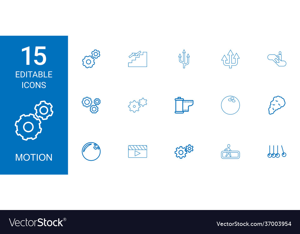 15 motion icons Royalty Free Vector Image - VectorStock