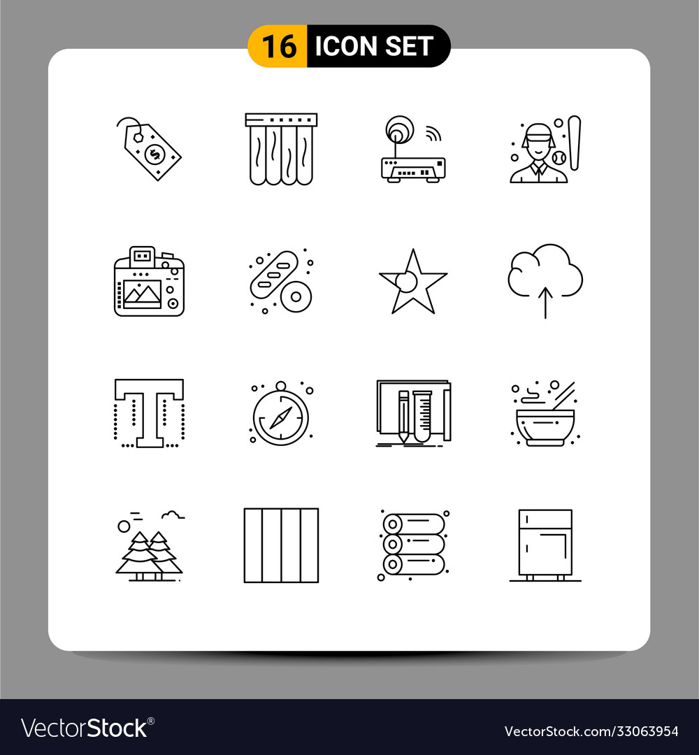 16 universal outline signs symbols image