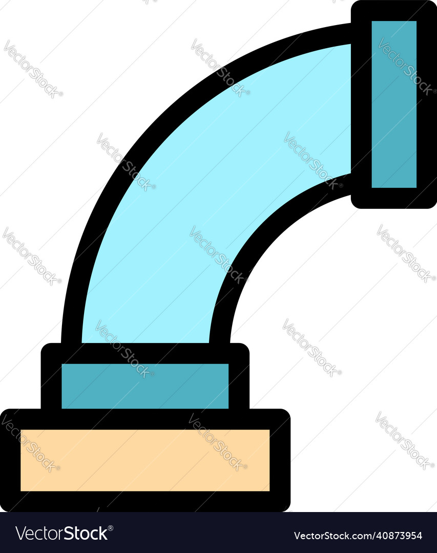 Drain pipe icon color outline Royalty Free Vector Image