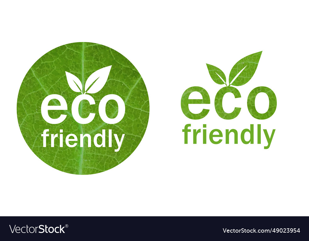 Eco labels set isolated white background Vector Image