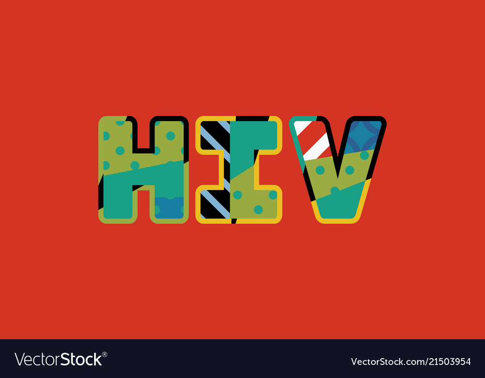 Hiv concept word art Royalty Free Vector Image
