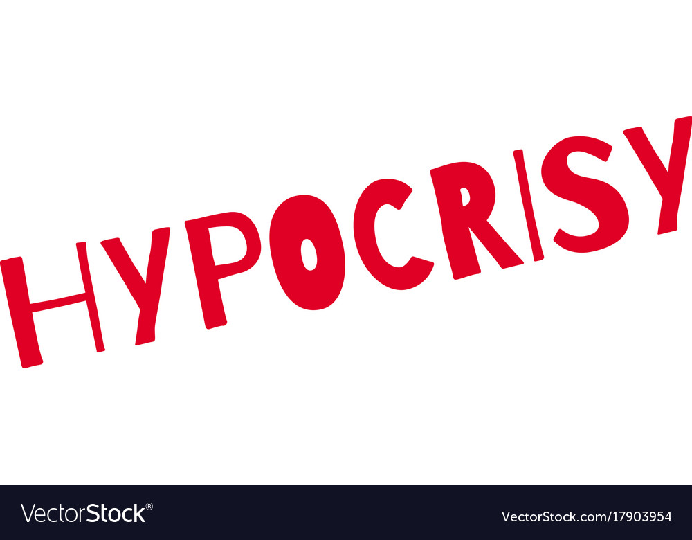 Hypocrisy rubber stamp Royalty Free Vector Image