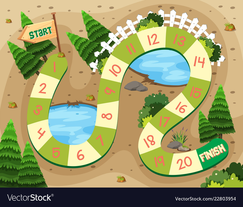 Simple Board Game Template Royalty Free Vector Image 1660