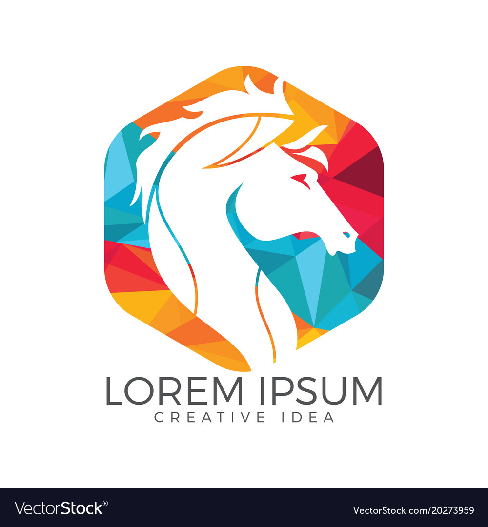 Creative Horse Logo Design Concept Design Vector Image