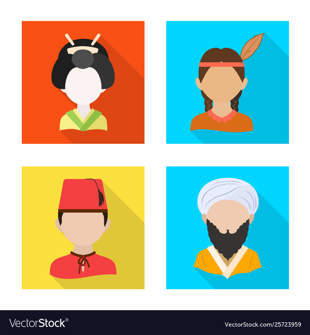 Design nation and race logo set Royalty Free Vector Image