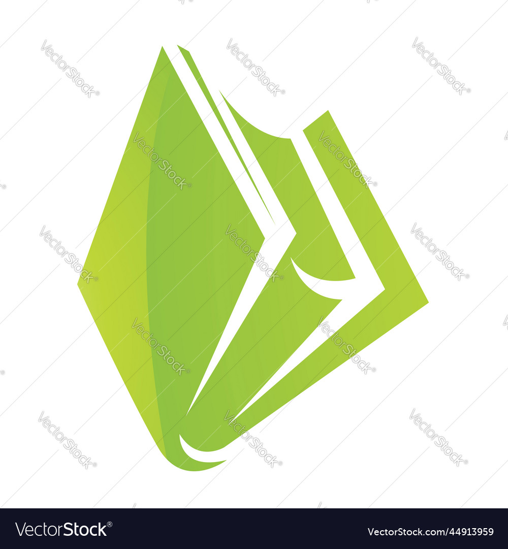 Green glossy simplistic book icon