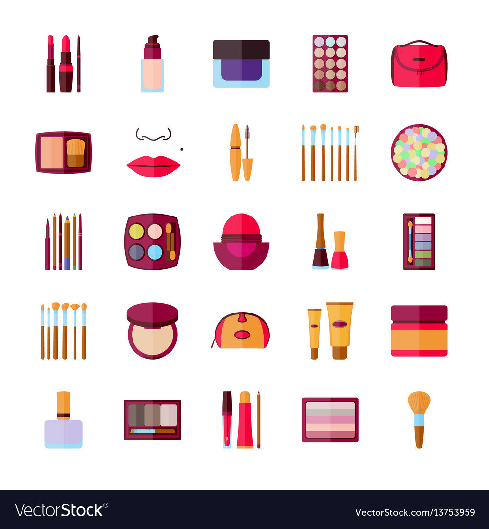 Set of decorative cosmetics Royalty Free Vector Image