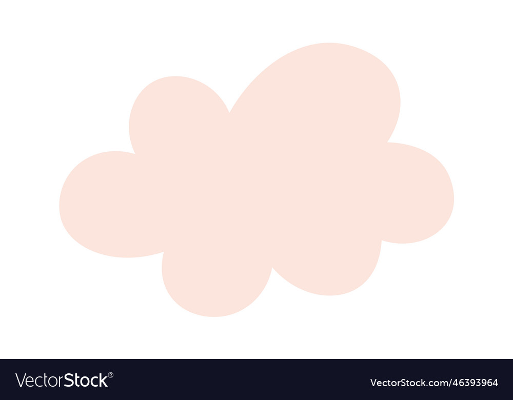 Abstract cloud shape design element Royalty Free Vector