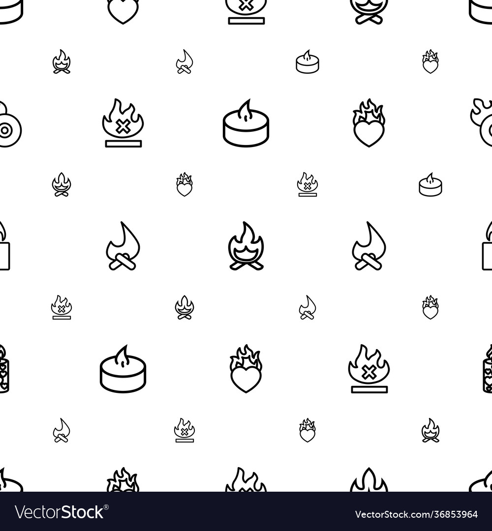 Burn icons pattern seamless white background