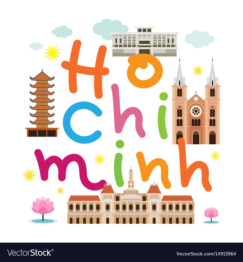 Ho chi minh city or saigon vietnam travel Vector Image