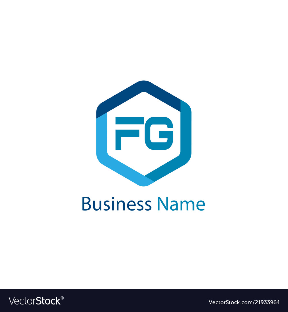 Initial letter fg logo template design