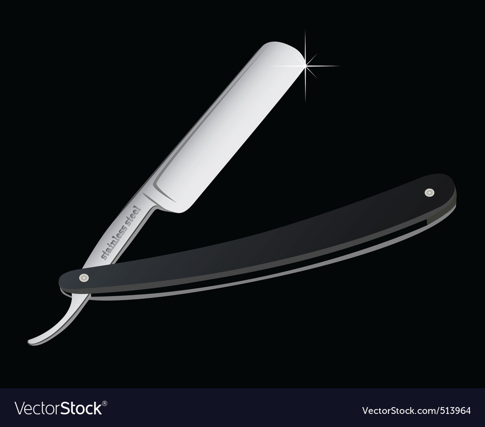 Opened open razor Royalty Free Vector Image - VectorStock