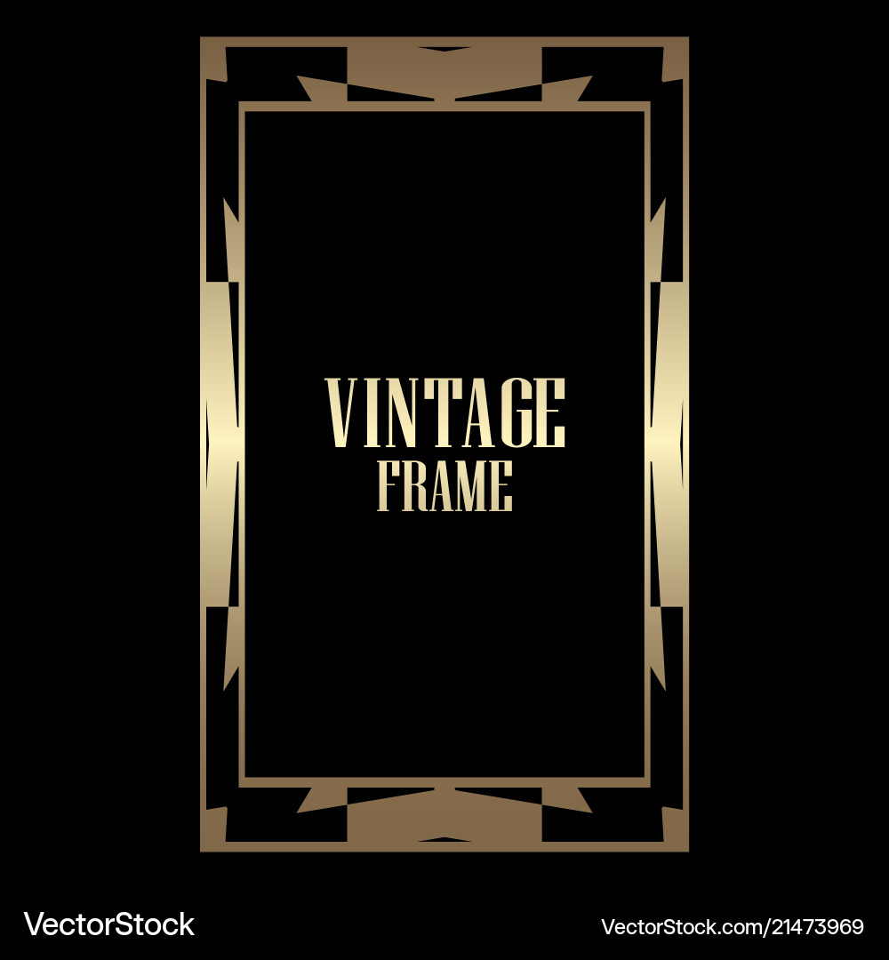 Art deco frame Royalty Free Vector Image - VectorStock