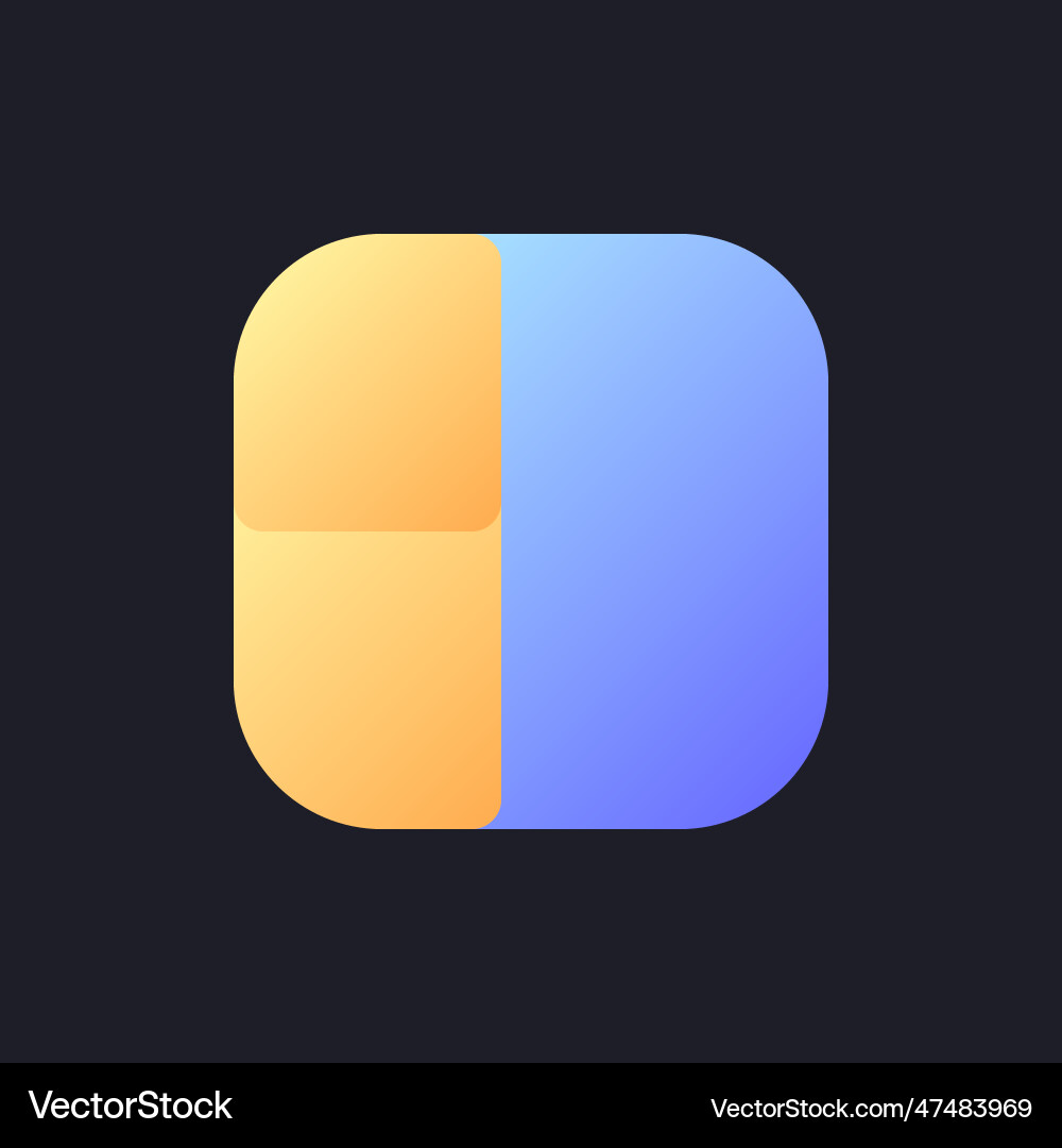 Collage flat gradient fill ui icon for dark theme Vector Image