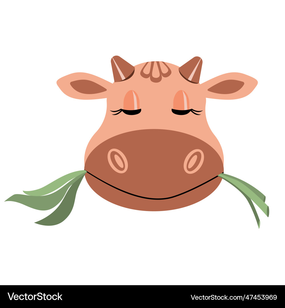 Cow head Royalty Free Vector Image - VectorStock