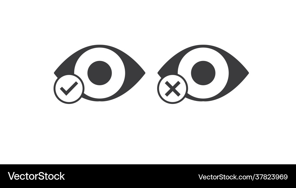 Eyes icon set Royalty Free Vector Image - VectorStock