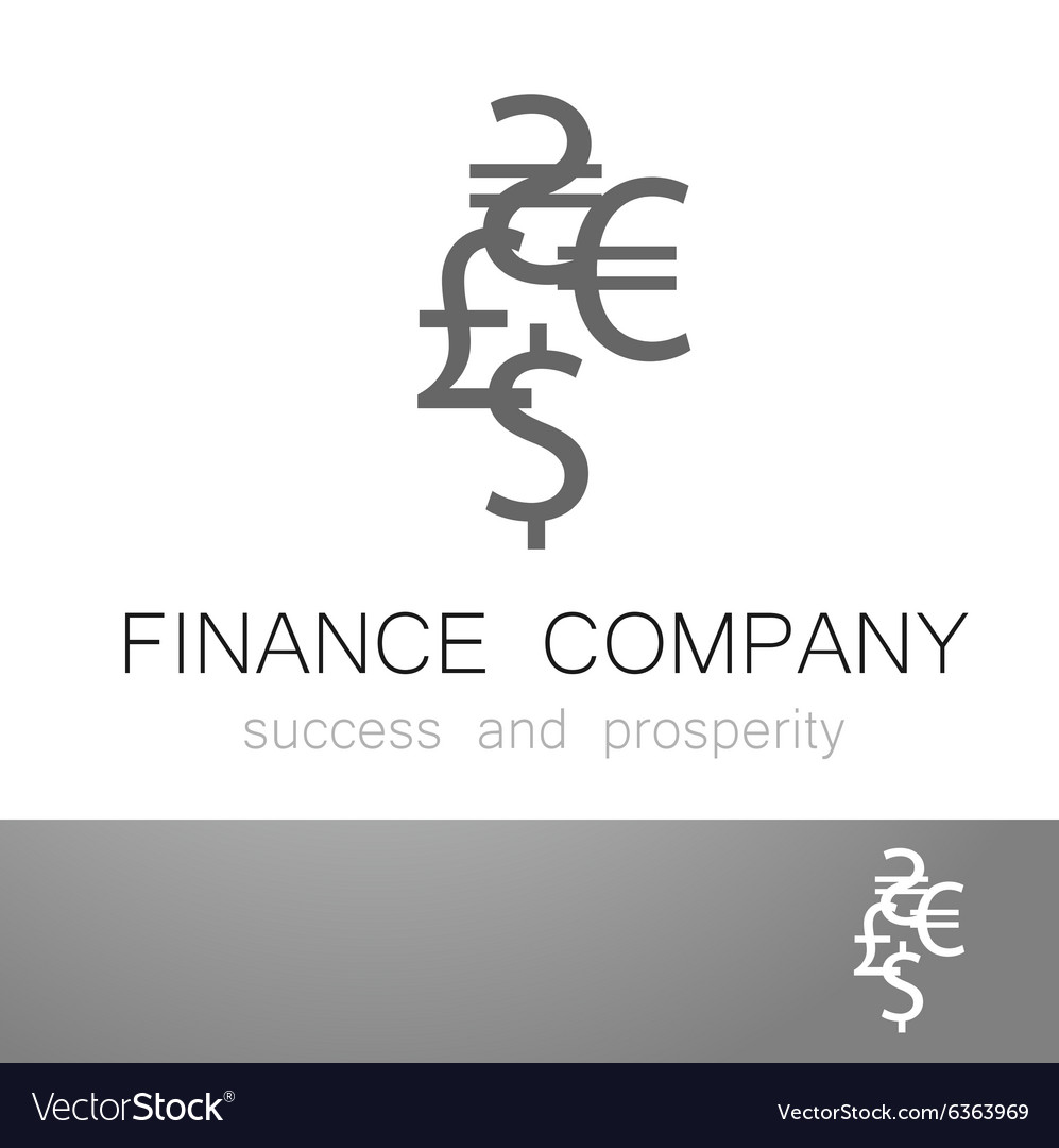 Financial company dollar euro sign logo