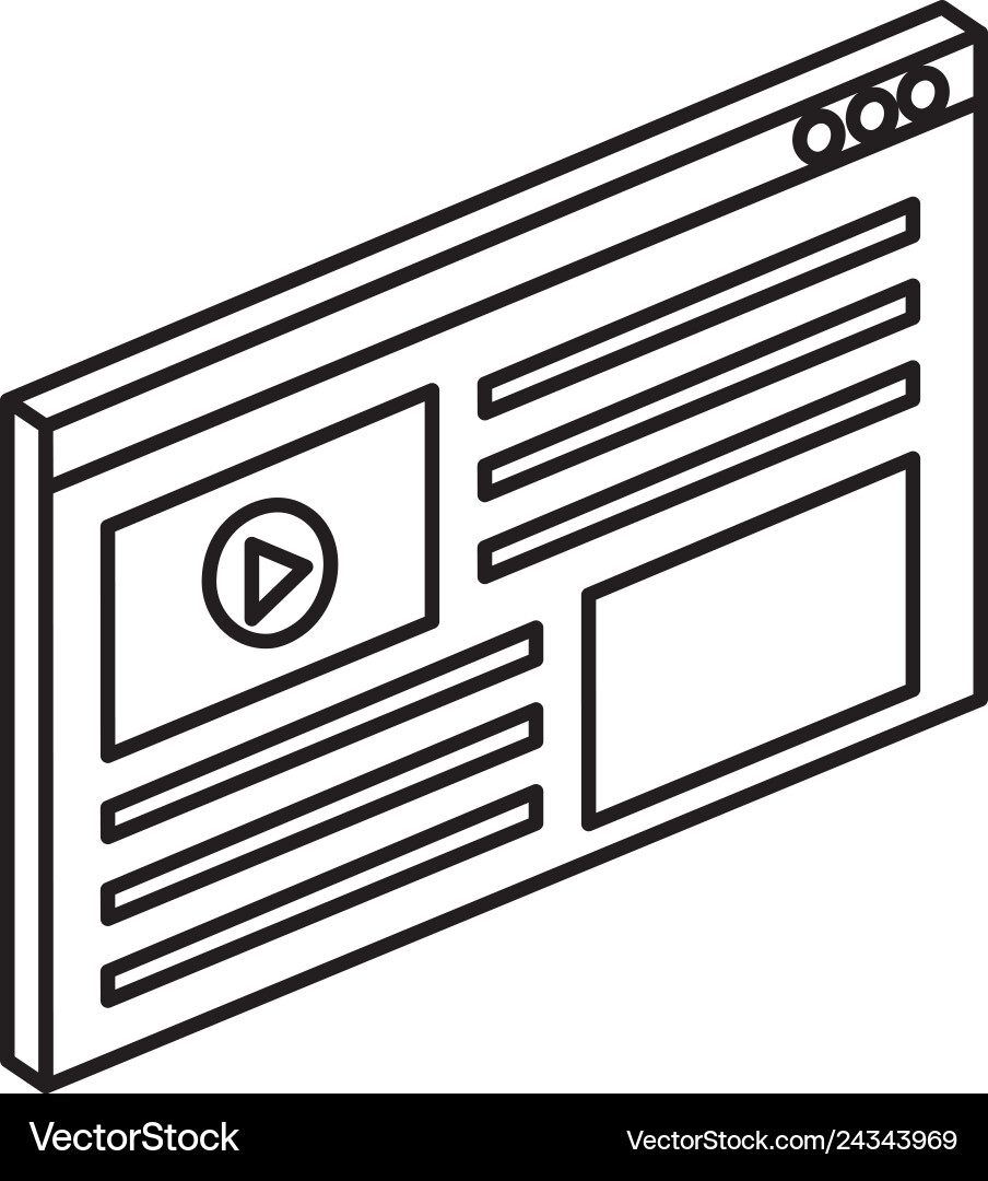 Media player interface icon Royalty Free Vector Image