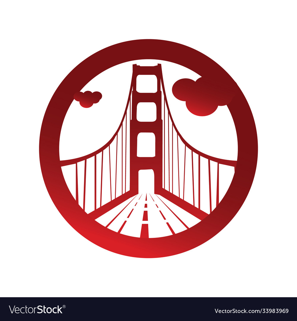 Rote Brücke Symbol Design