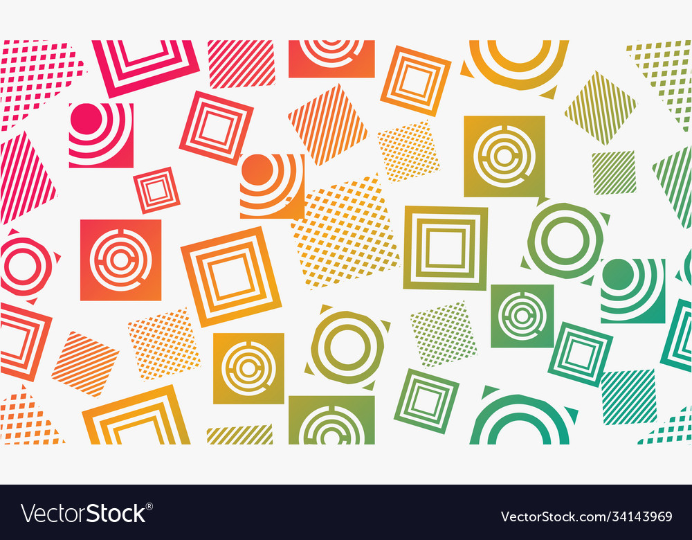 Seamless circle geometric modern pattern