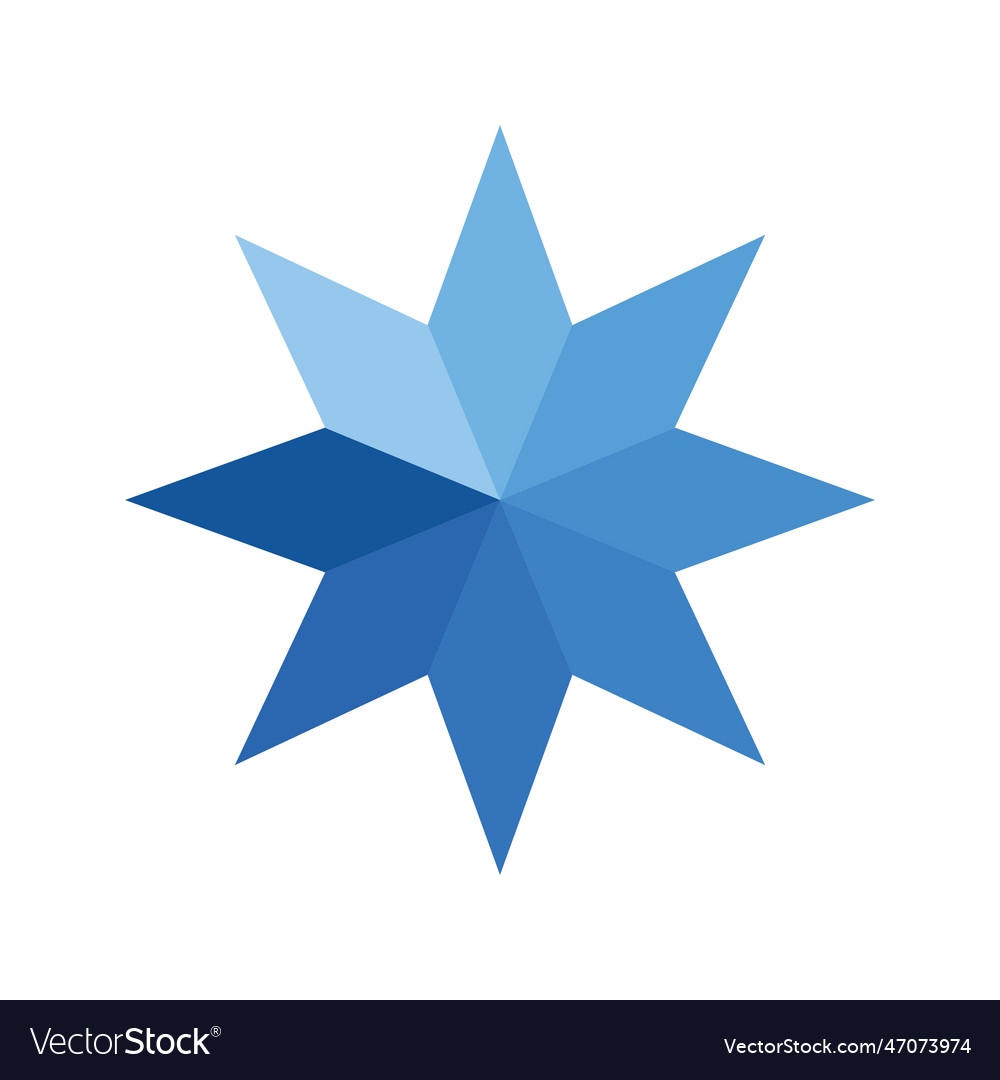 Eight-pointed star icon image suitable Royalty Free Vector